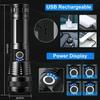10000LM 30W Portable LED Flashlights USB Rechargeable Light High Power Tactical Modes Torch Waterproof Outdoor Camping Emergency