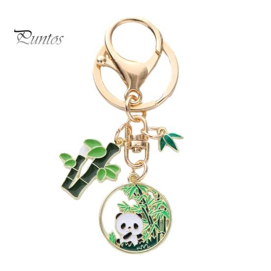 Новогодний брелок с пандой, бамбуковый венок, кулон, полированный зажим для омара, легкая сумка через плечо, школьный ранец, украшение, кулон, брелок