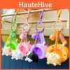 Puff Resin Playful Dog Keychain Colorful Cartoon Style Cute Key Ring Charm Decorative