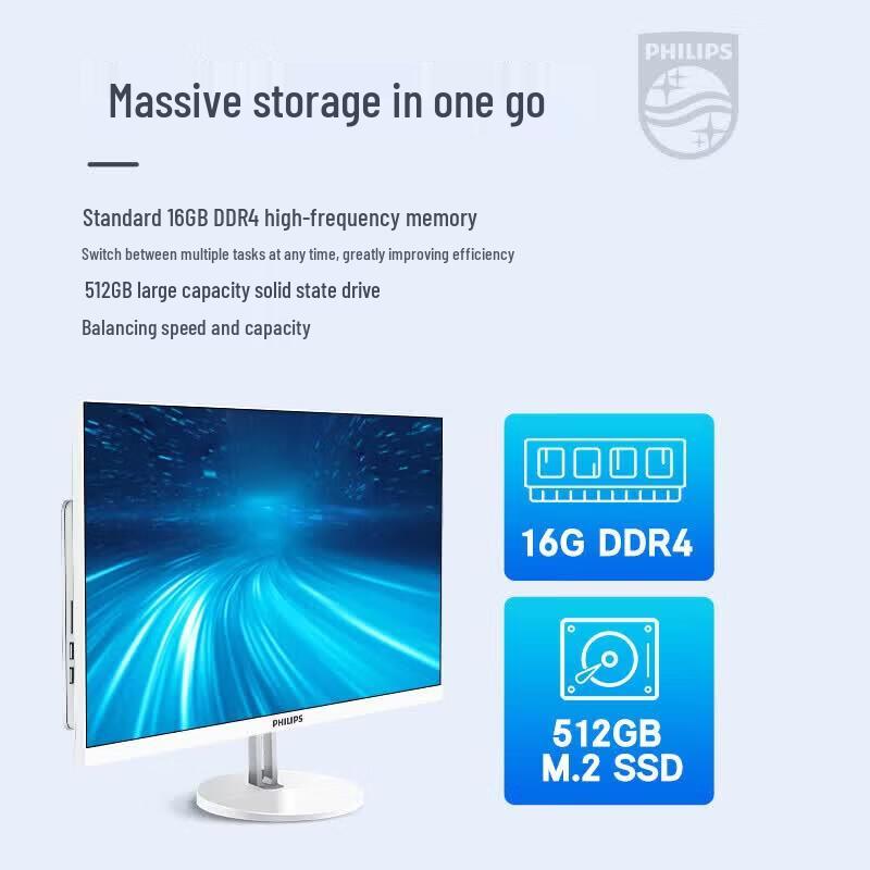 Philips Настольный ПК «все в одном» 23,8 дюйма (Китайская версия)