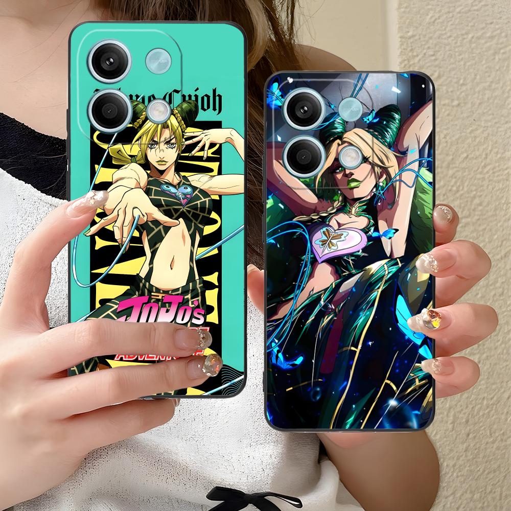 Чехол для телефона JOJO Jolyne Kujo для Xiaomi Redmi Note 14 13 12 11 10 9 S A Pro Plus Lite 5G Черный Чехол для смартфона Мобильные телефоны