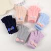 Детские плюшевые митенки с бантиком в корейском стиле - Теплые и милые для осени/зимы