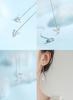 Se756 Yixuan Sparkling Diamond Origami Crane Ear Threader Elegant And Chic Chain Design