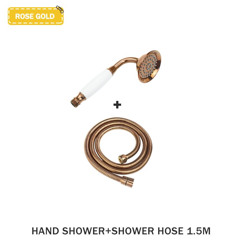 Нержавеющая сталь роскошная античная бронзовая ручная душевая лейка с держателем для душа 1,5 м шланг аксессуары для ванной комнаты душевая лейка
