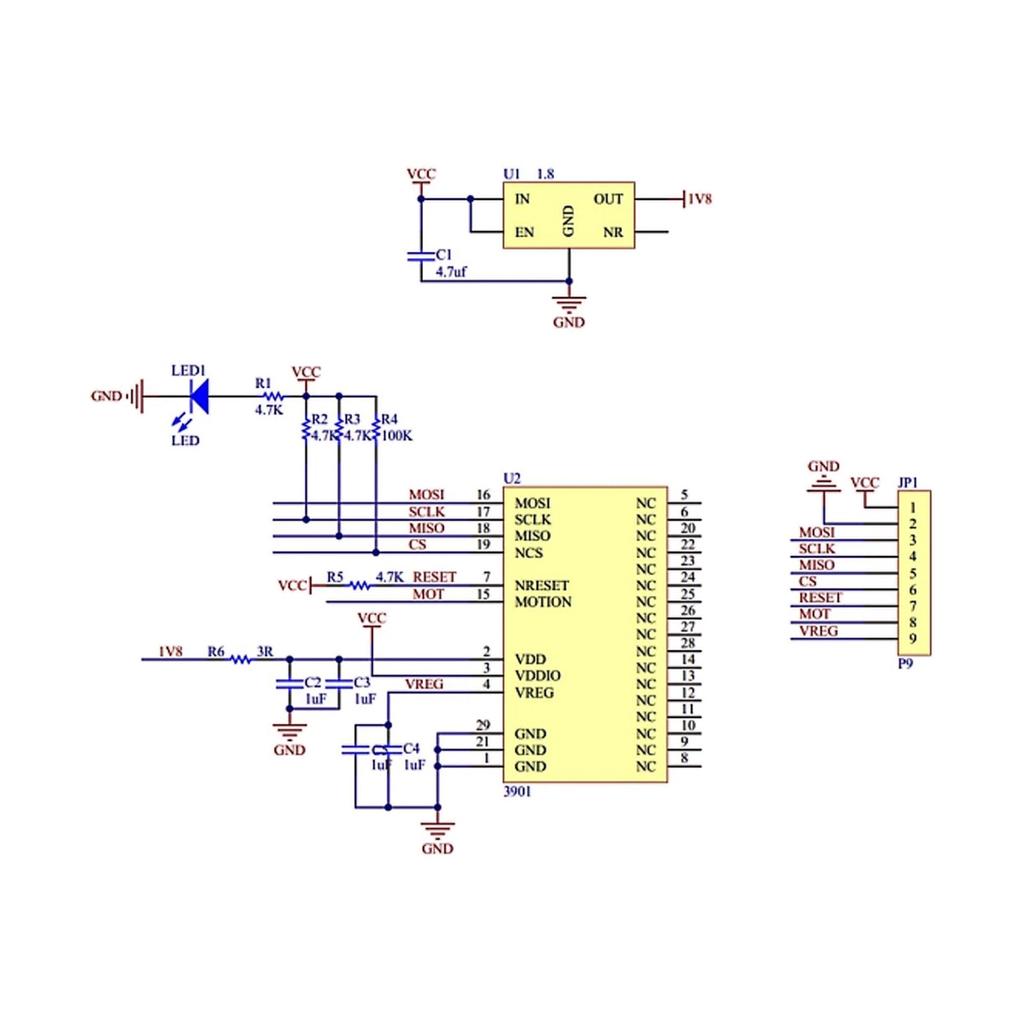 Low Power 9mA Motion Detection Sensors Module For XY Translation Tracking In Devices