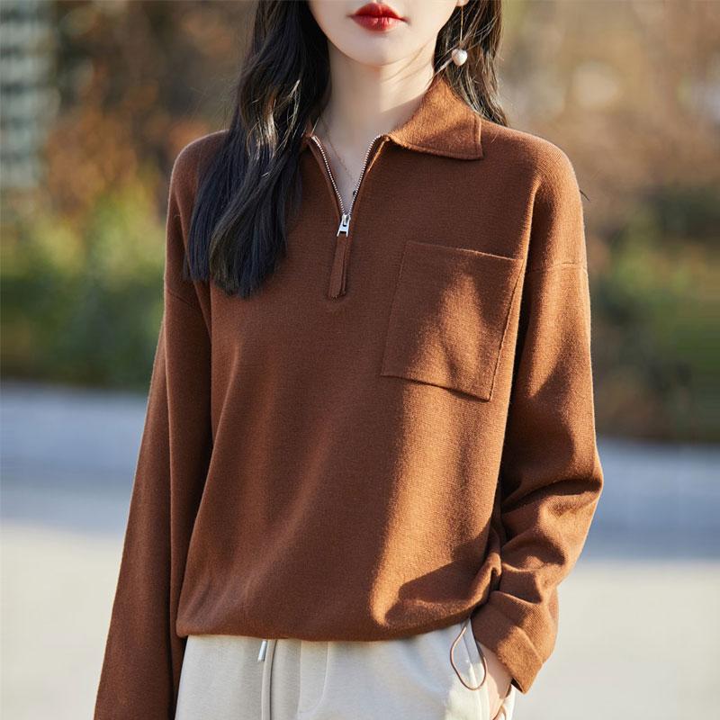 Женский кашемировый свитер Qinghe кашемир 50% шерсть 50% шелк Женский осенне-зимний кашемировый свитер мягкий и теплый