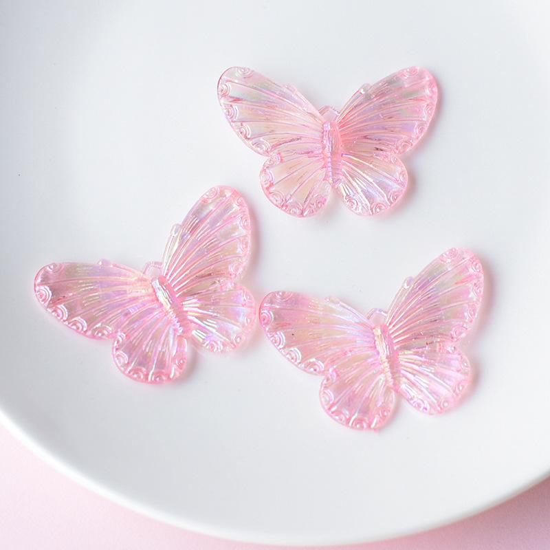 Colorful Butterfly Accessories, Hair Accessories, Perforated Shoes, Cream Glue DIY Material
