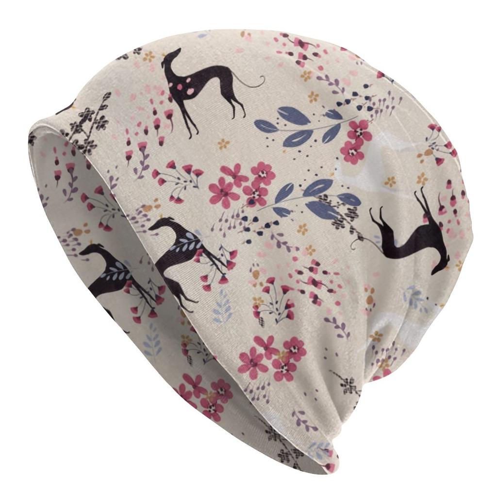 Greyhound On William Morris Marigolds Slouchy Beanie Hats Whippet Sihthound Dog Art Knitted Skullies Beanies Cap for Outdoor Ski