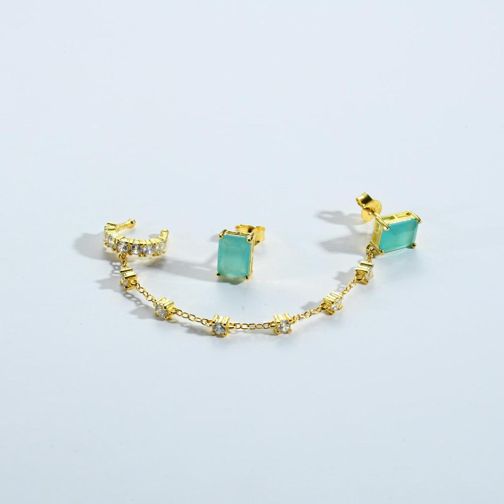 ANDYWEN Серьги-гвоздики из стерлингового серебра 925 пробы с турмалином и цирконием, длинная цепочка, длинные серьги с цирконием, роскошные ювелирные украшения, подарок