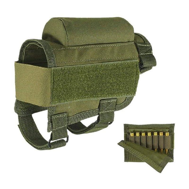 Adjustable Outdoor Tactical Buttstock Bullet Bag Military Airsoft Rifle Cartridges Accessories Bag Hunting Gun Bullet Pouches
