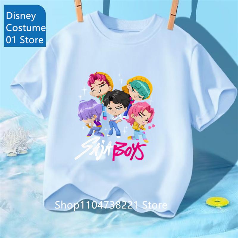 Kpop Охотники на демонов Huntrix Футболки для детей Мальчиков Девочек Летние Повседневные Топы Футболки с коротким рукавом и графикой Футболка Kpop Охотники на демонов