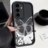 Butterfly Print Cover For Samsung S25 Ultra S24 FE S23 S22 A56 A36 A16 A15 A55 A35 TPU Soft Matte Shockproof Phone Case