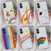 Для OPPO A38 A79 A98 Realme C53 Narzo N53 Reno10 Pro чехол для телефона Модный Радужный матовый защитный прозрачный мягкий силиконовый ТПУ для OPPO Bumpe