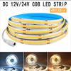 COB LED Strip Lights 12V 24V 5M 4M 3M 2M 1M 480LEDs/M High Density Flexible LED Tape 3000K 4000K 6000K Kitchen Room Decor 8mm