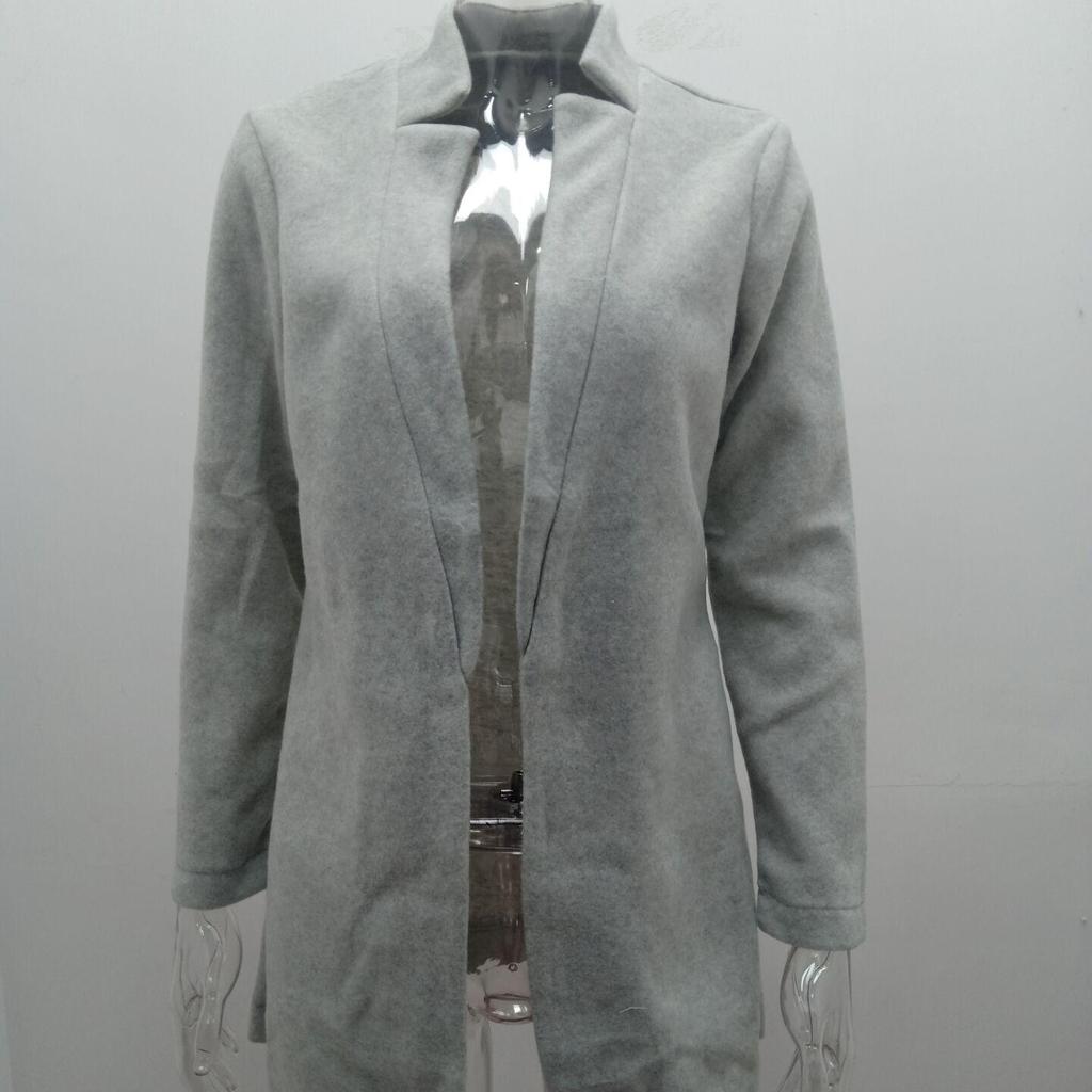 2023 осенне-зимнее пальто, новое европейское и американское модное однотонное шерстяное пальто с воротником-стойкой