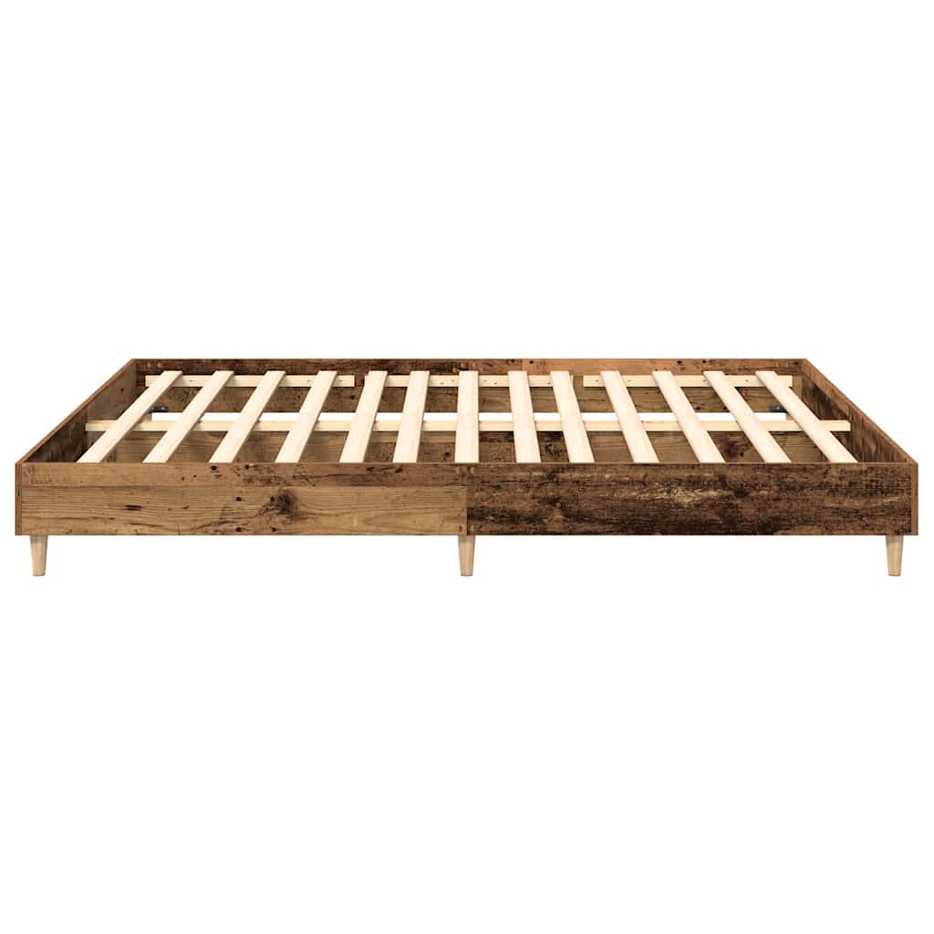 Bed Frame without Mattress Rustic Wood Look 200x200 cm Engineered Wood
