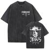 God Has A Plan Christian Bible Verse Vintage Washed T Shirts Mens Women Harajuku High Quality Oversized Tshirt Tops Fans Gift