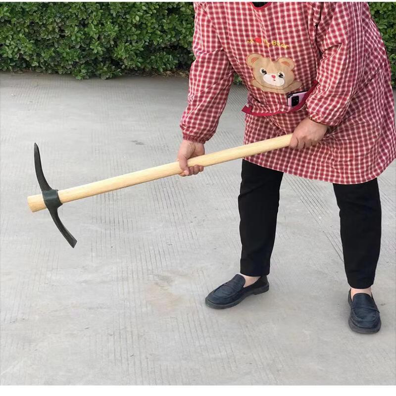 Manganese Steel Tactical Pickaxe with Oak Handle