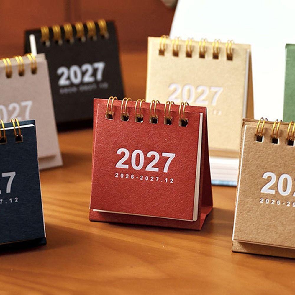 Standing Base 2027 Desk Calendar Mini Flip Calendar New Mini Calendar Daily Planning