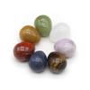 7Pcs/Pack Natural Stone 7Chakra Non-porous Egg-shape Ornament Decoration Reiki Healing Gems Home Decor Small Furnishings Women Jewelry Gifts 17×22mm