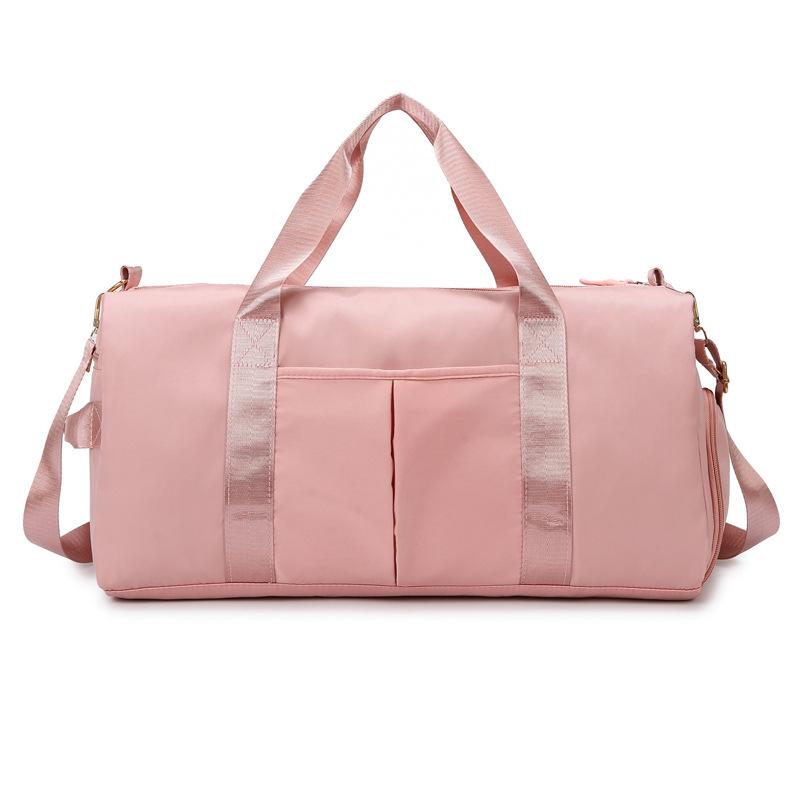 Портативная однотонная дорожная сумка с отделением для обуви, разделением сухого и влажного, плечевым ремнем, легкая для плавания и фитнеса