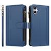 For Samsung Galaxy F05/Galaxy M05 4G/Galaxy A05 4G Leather Case 9 Card Slots Zipper Wallet Stand Phone Cover with Wrist Strap