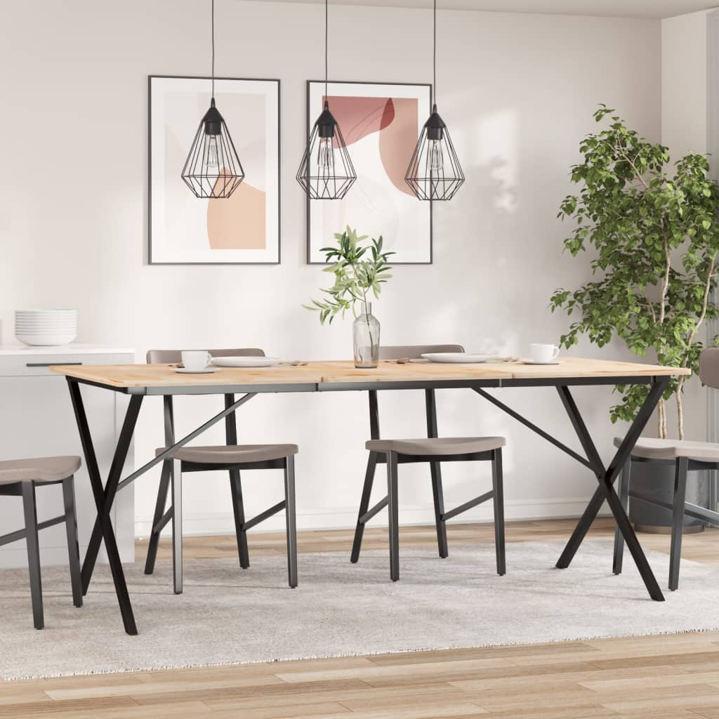 X Shape Dining Table Frame 160 x 80 x 73 cm Steel