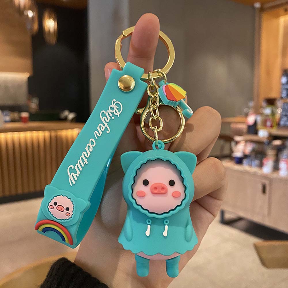 Милые украшения ПВХ свинья аксессуары автомобильные украшения автомобильная подвеска сумка брелоки брелок свинья