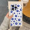 Чехол для телефона 'Голубые глаза' для iPhone 17/16/15/11/13/14 Pro Max Plus/X/Xr/Xs Max/12mini Air Прозрачный