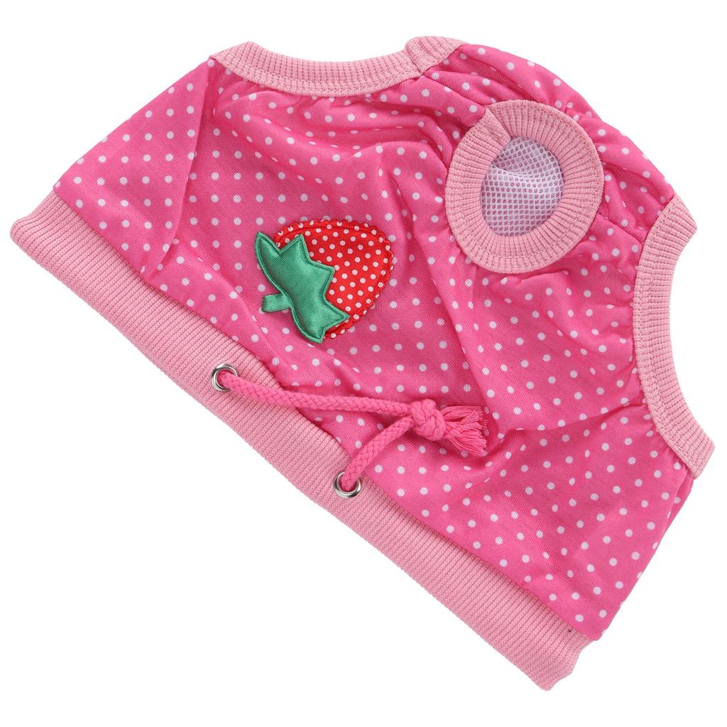 Физиологические штаны для домашних свиней с клубничным узором, гигиеническое белье для свиней, многоразовые подгузники, розовый S