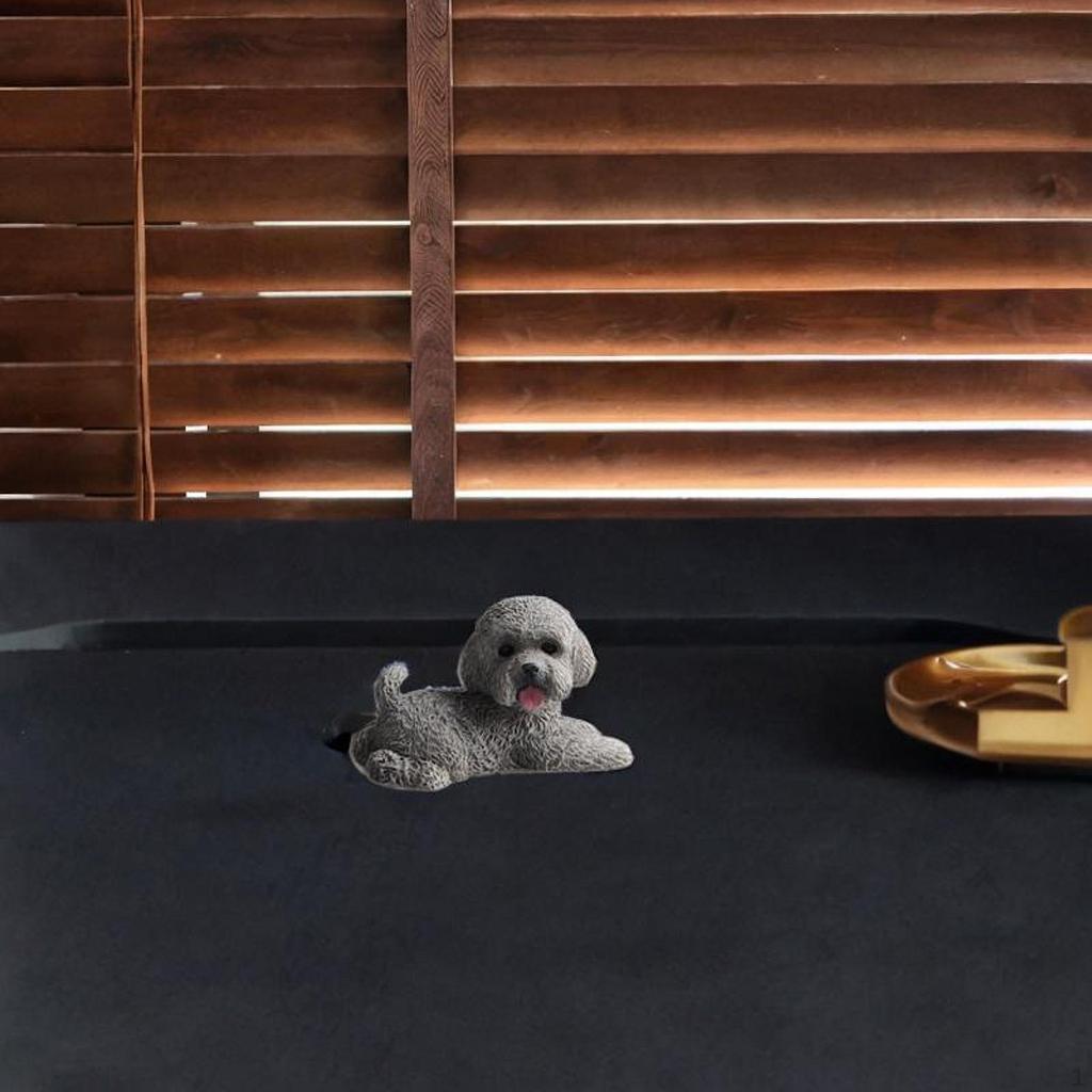 Миниатюрная фигурка собаки, украшение для приборной панели автомобиля, художественные поделки, творческое украшение из смолы для рабочего стола