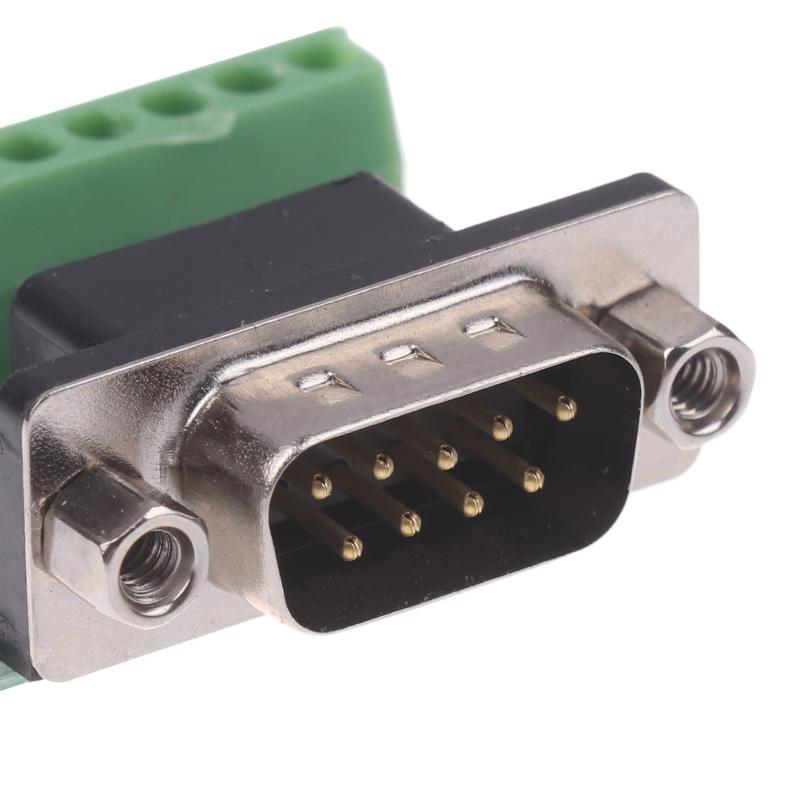 5Pcs Db9 Male Female Adapter Signals Terminal Module Rs232 Rs485 Serial To Terminal 9-Pin 9-Hole Connector