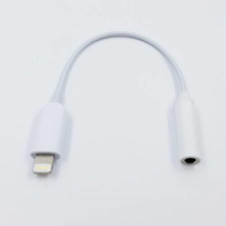 White Lightning To 35mm Headphone Jack Adapter Cable For Iphone 7 7 Plus