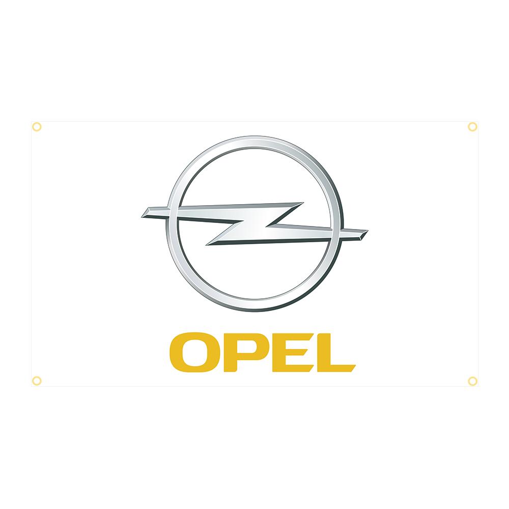 90x150см Флаг с металлическим логотипом Opels Motor Sport, полиэстер, печатный, Баннер-гобелен для украшения гаража или улицы