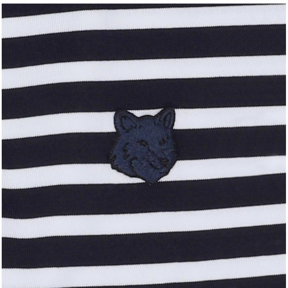 MaiSon KiTSune Мужская футболка с длинным рукавом S Смелый патч с головой лисы Полоска Pm00122kj004