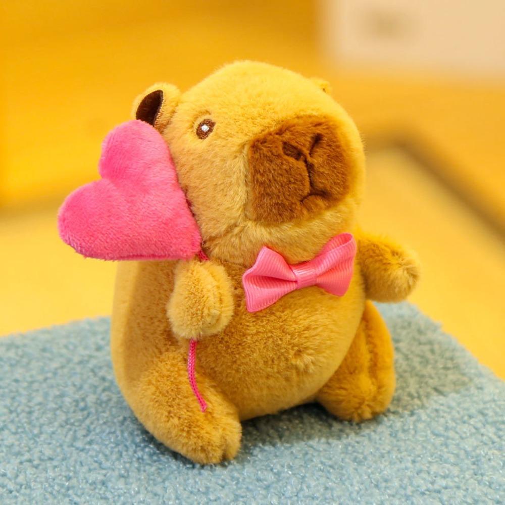 Брелок-мешок в виде капибары, плюшевая кукла-украшение для вечеринки, коричневый подарок на День святого Валентина