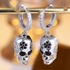 Dark Gothic Personalized Ghost Skull Head Drop Earrings for Women Creative Skull Vintage Punk Jewelry Gifts