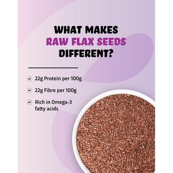 True Elements Raw Flax Seeds (Alsi), 250g × 2 Pack