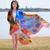 Spring/Summer New Women'S Silk Scarf 90 * 90cm Simulated Silk Twill Square Scarf Fashion Printed Large Square Scarf Professional Scarf