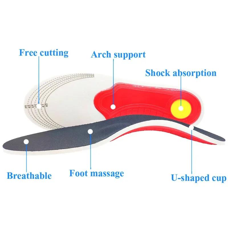 1/2/3Pairs EVA Orthotic High Arch Support Insoles Gel Pad 3D Arch Support Flat Feet Orthopedic Sole Foot Pain Fasciitis Shoe Pad