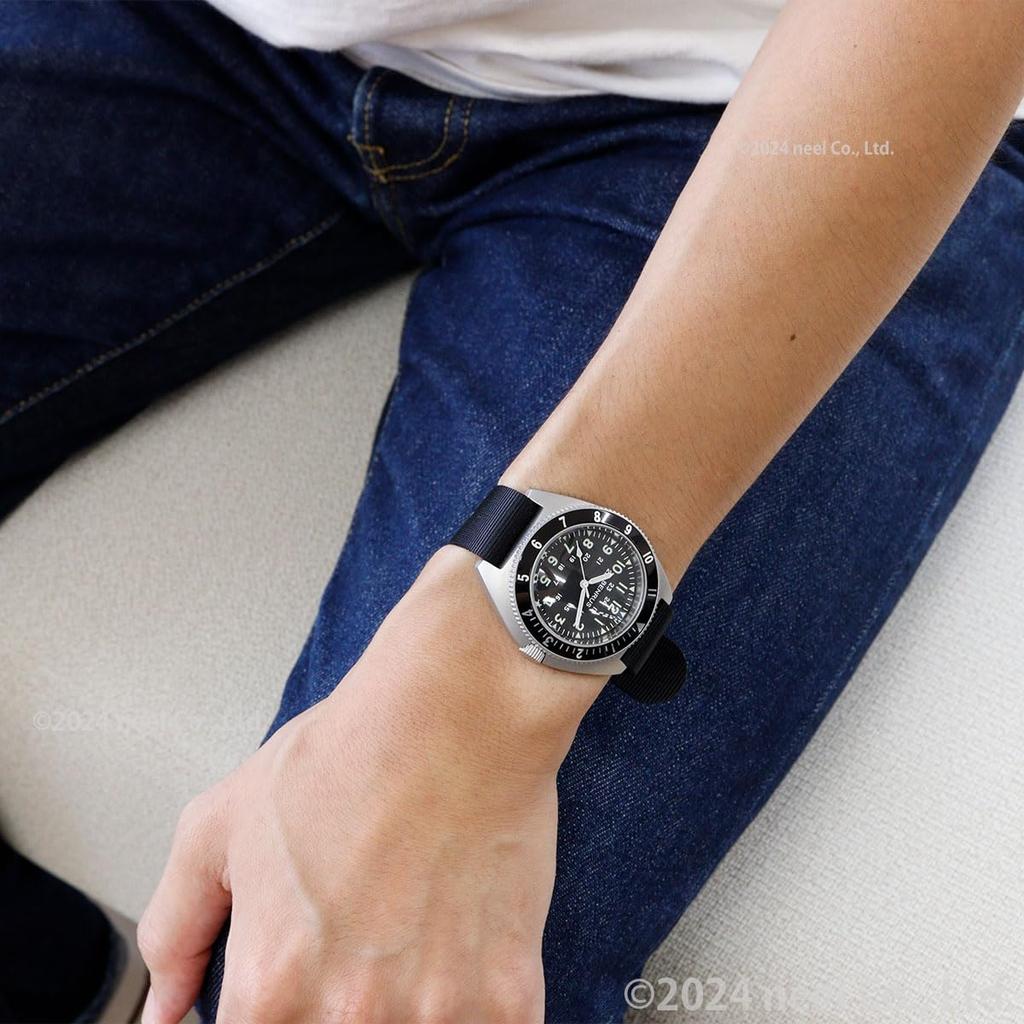 Военные часы черные [Benrus] TYPE-2-SILVER мужские