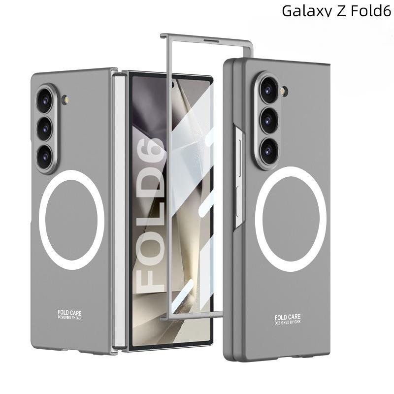 Магнитный чехол для телефона с беспроводной зарядкой для Samsung Galaxy Z Fold 6 5 4 3 Fold6 Fold5 Fold4 Fold3 5G Hard Shell Защитный чехол