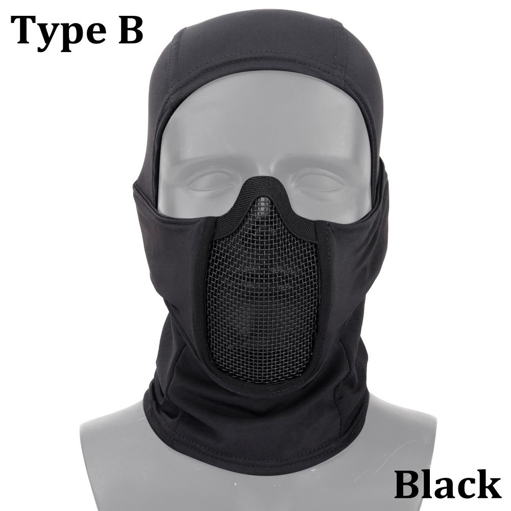 Tactical Full Face Mask Mesh Balaclava Cap Motorcycle Army Airsoft Paintball Headgear Hunting CS Game Protective Mask