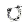 Серьги-кольца Lion Heart Wrapped Crossing Twist из серебра 925 пробы с прозрачными циркониями для одного уха, продаются поштучно, поставляются в фирменном мешочке, бренд LION