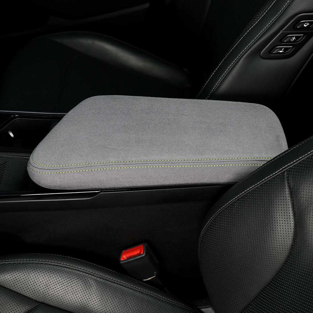 Custom For Kia EV6 2021-2025 Black Grey Anti-Slip Soft Leather Car Center Console Armrest Pad Cover LHDGood product