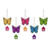 Multicolored Butterfly Wooden Wall Hanging for Home Decoration | Garden Balcony | Office | Cafe | Decorative Door Hanging | Pack of 5