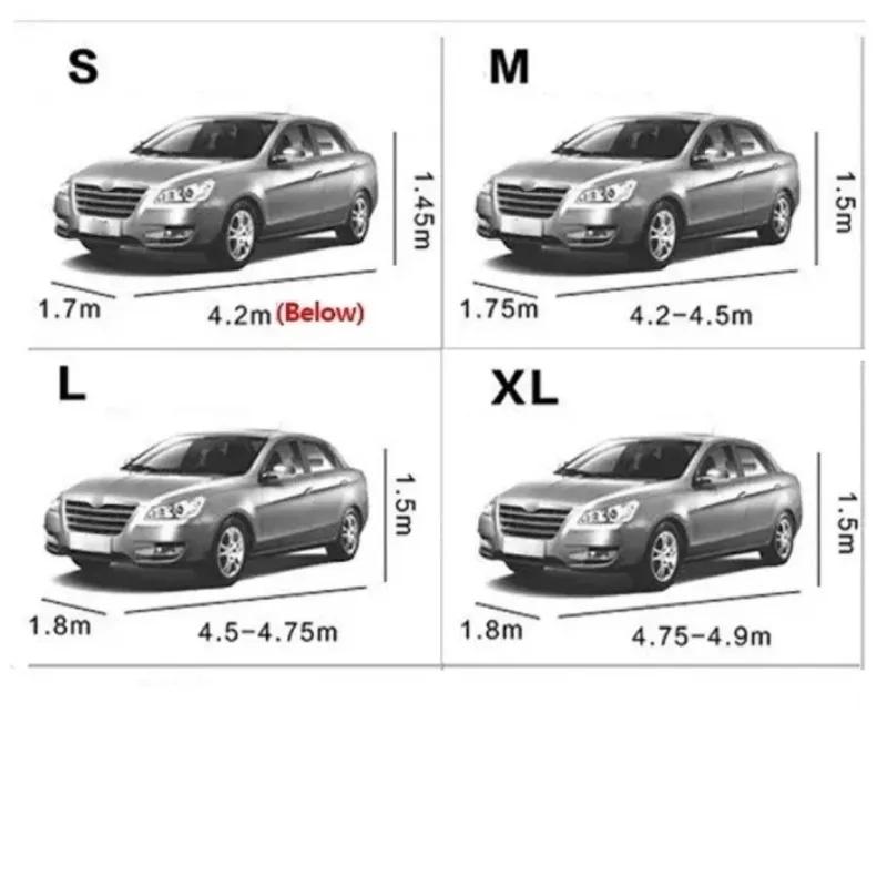 Автомобильный чехол с защитой от ультрафиолета, снежный чехол, универсальный солнцезащитный козырек, водонепроницаемый, пылезащитный для седана, устойчивый к царапинам седан, костюм, внедорожник, автомобильные инструменты