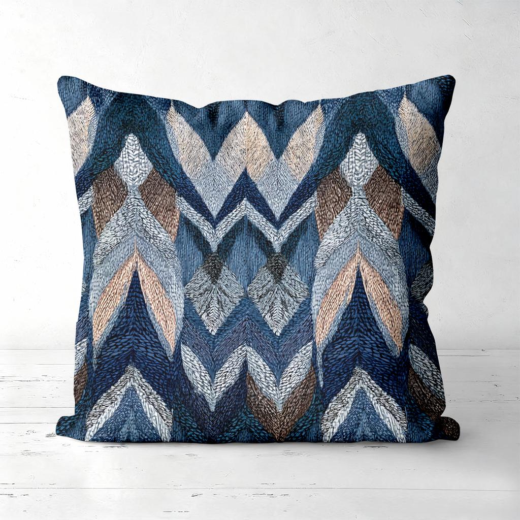 Подушки Декоративные Подушки Чехлы для Подушек Chevron Leaf Boho Полиэстер Диван Декоративные Чехлы для Подушек Подушка для Изголовья (Без ядра подушки
