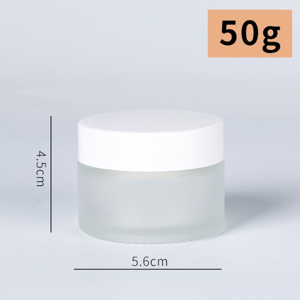 Silver/Gold/Black/White Frosted Glass Cream Jar Empty Makeup Jar Face Cream Bottles Travel