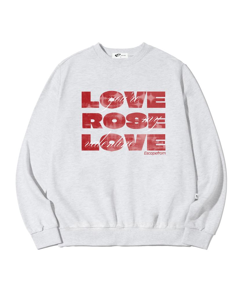 ESCAPEFROM Love Rose Love Print Sweatshirt [2 Colors]